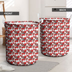 St. George Illawarra Dragons Laundry Basket Tropical Hibiscus Floral Seamless Rugby Mascot