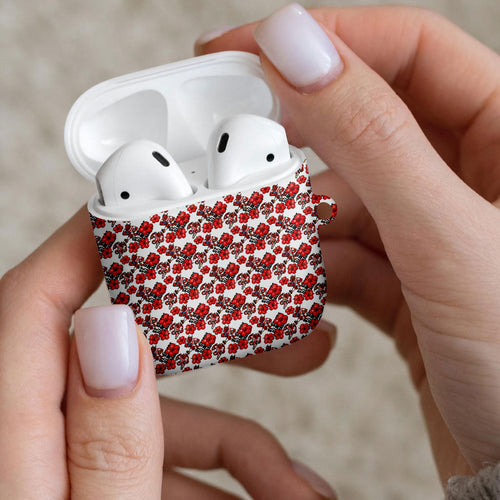 St. George Illawarra Dragons AirPods Case Tropical Hibiscus Floral Seamless Rugby Mascot