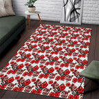 St. George Illawarra Dragons Area Rug Tropical Hibiscus Floral Seamless Rugby Mascot