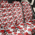St. George Illawarra Dragons Back Car Seat Cover Tropical Hibiscus Floral Seamless Rugby Mascot
