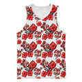 St. George Illawarra Dragons Basketball Jersey Tropical Hibiscus Floral Seamless Rugby Mascot