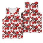 St. George Illawarra Dragons Basketball Jersey Tropical Hibiscus Floral Seamless Rugby Mascot
