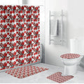 St. George Illawarra Dragons Bathroom Set Tropical Hibiscus Floral Seamless Rugby Mascot
