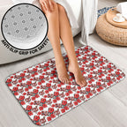 St. George Illawarra Dragons Bathroom Set Tropical Hibiscus Floral Seamless Rugby Mascot