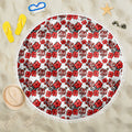 St. George Illawarra Dragons Beach Blanket Tropical Hibiscus Floral Seamless Rugby Mascot