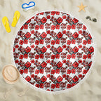St. George Illawarra Dragons Beach Blanket Tropical Hibiscus Floral Seamless Rugby Mascot