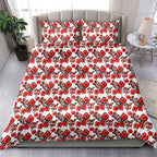 St. George Illawarra Dragons Bedding Set Tropical Hibiscus Floral Seamless Rugby Mascot