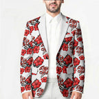 St. George Illawarra Dragons Blazer Tropical Hibiscus Floral Seamless Rugby Mascot