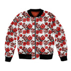 St. George Illawarra Dragons Bomber Jacket Tropical Hibiscus Floral Seamless Rugby Mascot