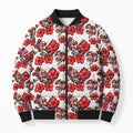 St. George Illawarra Dragons Bomber Puffer Jacket Tropical Hibiscus Floral Seamless Rugby Mascot