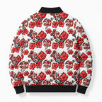 St. George Illawarra Dragons Bomber Puffer Jacket Tropical Hibiscus Floral Seamless Rugby Mascot