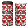 St. George Illawarra Dragons 4 in 1 Can Cooler Tumbler Tropical Hibiscus Floral Seamless Rugby Mascot