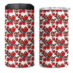 St. George Illawarra Dragons 4 in 1 Can Cooler Tumbler Tropical Hibiscus Floral Seamless Rugby Mascot