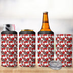 St. George Illawarra Dragons 4 in 1 Can Cooler Tumbler Tropical Hibiscus Floral Seamless Rugby Mascot