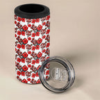 St. George Illawarra Dragons 4 in 1 Can Cooler Tumbler Tropical Hibiscus Floral Seamless Rugby Mascot