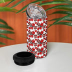 St. George Illawarra Dragons 4 in 1 Can Cooler Tumbler Tropical Hibiscus Floral Seamless Rugby Mascot
