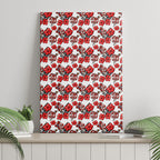 St. George Illawarra Dragons Canvas Wall Art Tropical Hibiscus Floral Seamless Rugby Mascot
