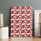 St. George Illawarra Dragons Canvas Wall Art Tropical Hibiscus Floral Seamless Rugby Mascot
