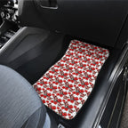 St. George Illawarra Dragons Car Mats Tropical Hibiscus Floral Seamless Rugby Mascot