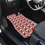 St. George Illawarra Dragons Car Mats Tropical Hibiscus Floral Seamless Rugby Mascot