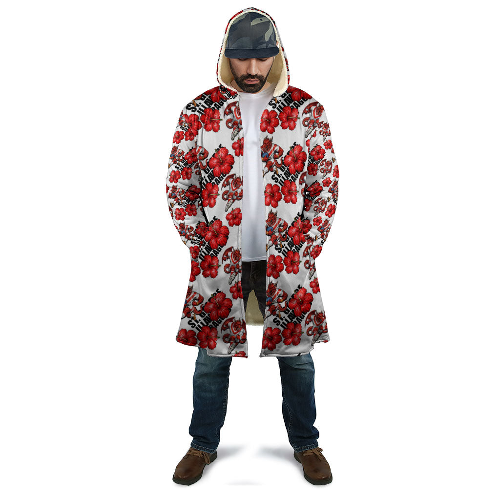 St. George Illawarra Dragons Cloak Tropical Hibiscus Floral Seamless Rugby Mascot