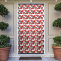 St. George Illawarra Dragons Door Cover Tropical Hibiscus Floral Seamless Rugby Mascot