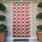 St. George Illawarra Dragons Door Cover Tropical Hibiscus Floral Seamless Rugby Mascot