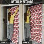 St. George Illawarra Dragons Door Cover Tropical Hibiscus Floral Seamless Rugby Mascot