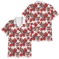 St. George Illawarra Dragons Family Matching Off The Shoulder Long Sleeve Dress and Hawaiian Shirt Tropical Hibiscus Floral Seamless Rugby Mascot