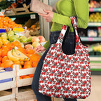 St. George Illawarra Dragons Grocery Bag Tropical Hibiscus Floral Seamless Rugby Mascot