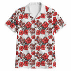 St. George Illawarra Dragons Hawaiian Shirt Tropical Hibiscus Floral Seamless Rugby Mascot