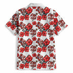 St. George Illawarra Dragons Hawaiian Shirt Tropical Hibiscus Floral Seamless Rugby Mascot