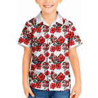 St. George Illawarra Dragons Hawaiian Shirt Tropical Hibiscus Floral Seamless Rugby Mascot