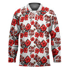St. George Illawarra Dragons Hockey Jersey Tropical Hibiscus Floral Seamless Rugby Mascot