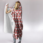 St. George Illawarra Dragons Hooded Blanket Tropical Hibiscus Floral Seamless Rugby Mascot