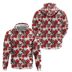 St. George Illawarra Dragons Hoodie Tropical Hibiscus Floral Seamless Rugby Mascot