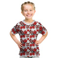 St. George Illawarra Dragons Kid T Shirt Tropical Hibiscus Floral Seamless Rugby Mascot