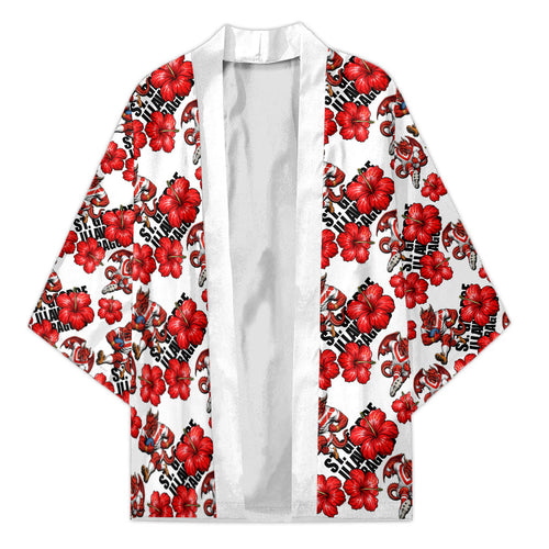St. George Illawarra Dragons Kimono Tropical Hibiscus Floral Seamless Rugby Mascot