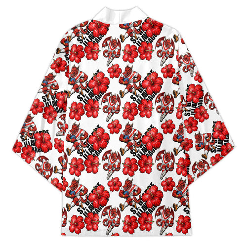 St. George Illawarra Dragons Kimono Tropical Hibiscus Floral Seamless Rugby Mascot