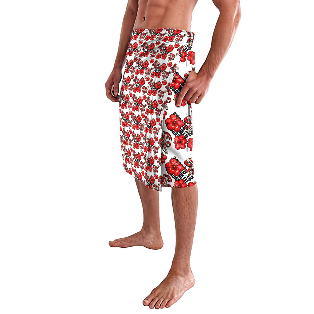 St. George Illawarra Dragons Lavalava Tropical Hibiscus Floral Seamless Rugby Mascot