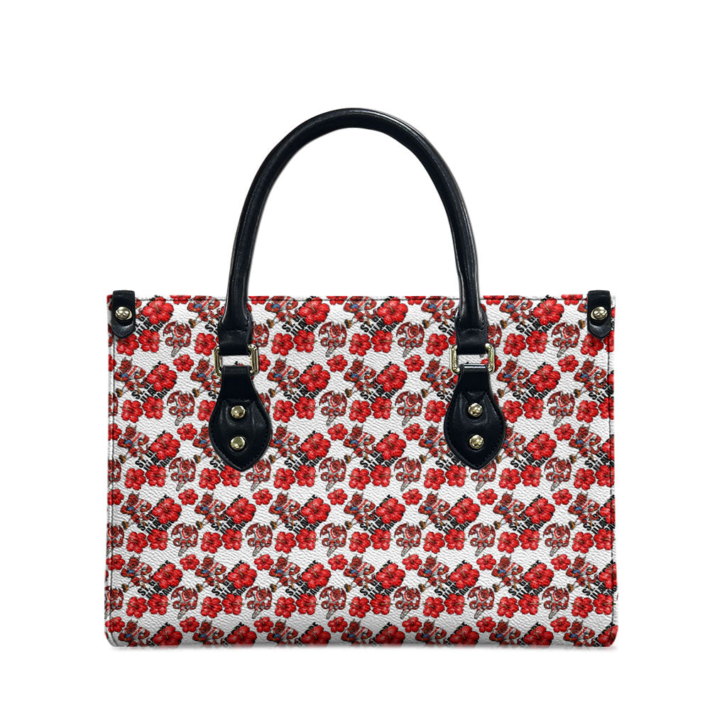 St. George Illawarra Dragons Leather Bag Tropical Hibiscus Floral Seamless Rugby Mascot
