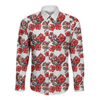St. George Illawarra Dragons Long Sleeve Button Shirt Tropical Hibiscus Floral Seamless Rugby Mascot