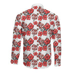 St. George Illawarra Dragons Long Sleeve Button Shirt Tropical Hibiscus Floral Seamless Rugby Mascot