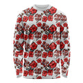 St. George Illawarra Dragons Long Sleeve Shirt Tropical Hibiscus Floral Seamless Rugby Mascot