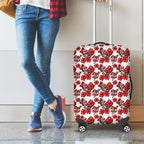 St. George Illawarra Dragons Luggage Cover Tropical Hibiscus Floral Seamless Rugby Mascot