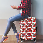 St. George Illawarra Dragons Luggage Cover Tropical Hibiscus Floral Seamless Rugby Mascot
