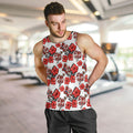 St. George Illawarra Dragons Men Tank Top Tropical Hibiscus Floral Seamless Rugby Mascot