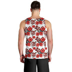 St. George Illawarra Dragons Men Tank Top Tropical Hibiscus Floral Seamless Rugby Mascot