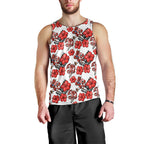 St. George Illawarra Dragons Men Tank Top Tropical Hibiscus Floral Seamless Rugby Mascot