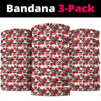 St. George Illawarra Dragons Neck Gaiter Tropical Hibiscus Floral Seamless Rugby Mascot